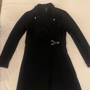 White House Black Market Black Long Sleeve Dress